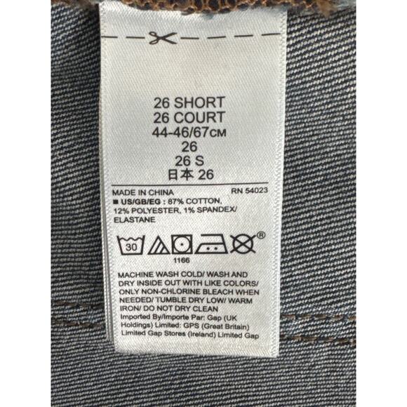 NWT GAP 1969 Mid Rise Long and Lean Jeans Medium Indigo Size 26 Short - Picture 10 of 14